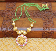 Temple Matte Finish Beads Handmade Necklace T2341