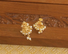 Gold plated temple earrings Tanvi95