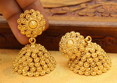 Gold Plated Jhumka Earrings T2576