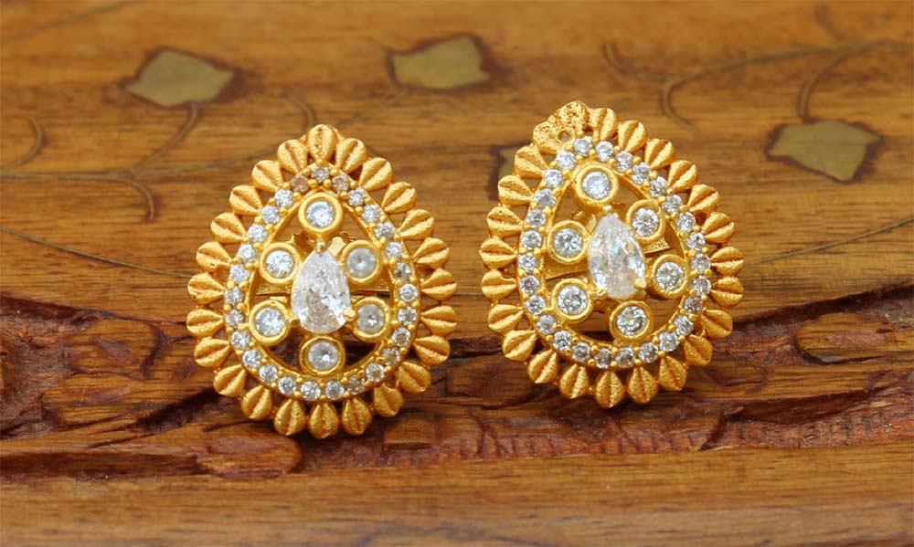 Matte Finish Designer Studs Earrings T2447