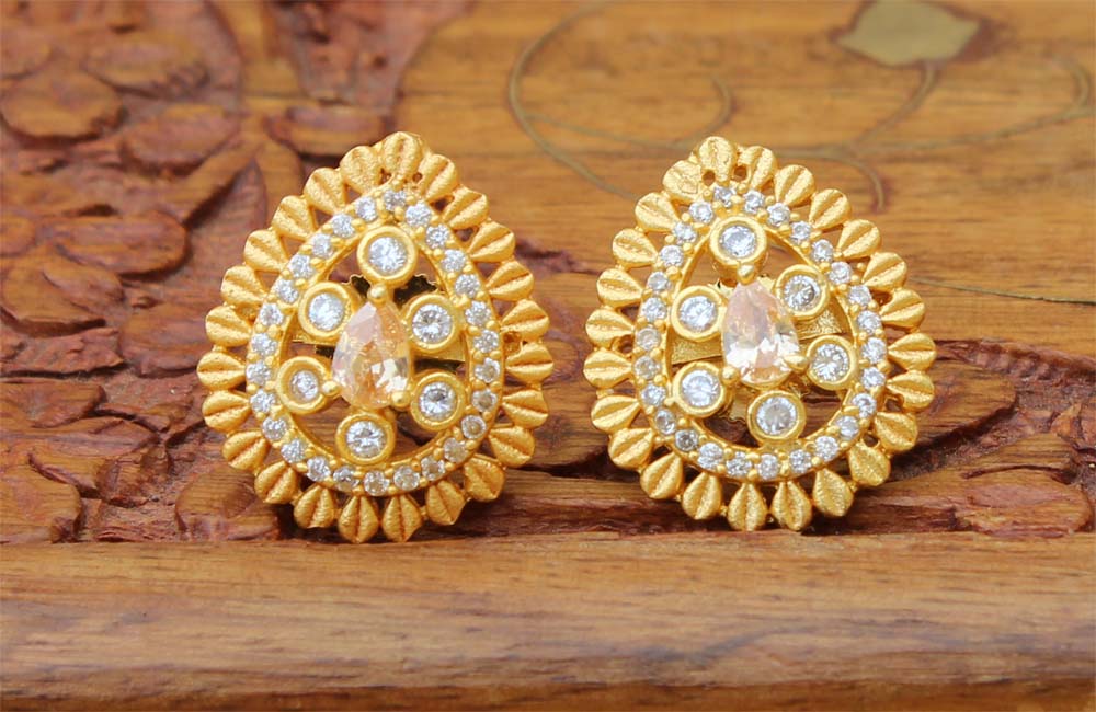 Matte Finish Designer Studs Earrings T2448