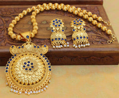Designer Gold Plated Handmade Necklace Set T2660