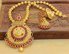 Temple Gold Plated Handmade Necklace Set T2661