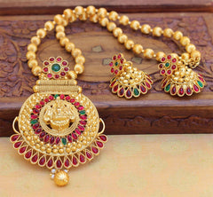 Temple Gold Plated Handmade Necklace Set T2662