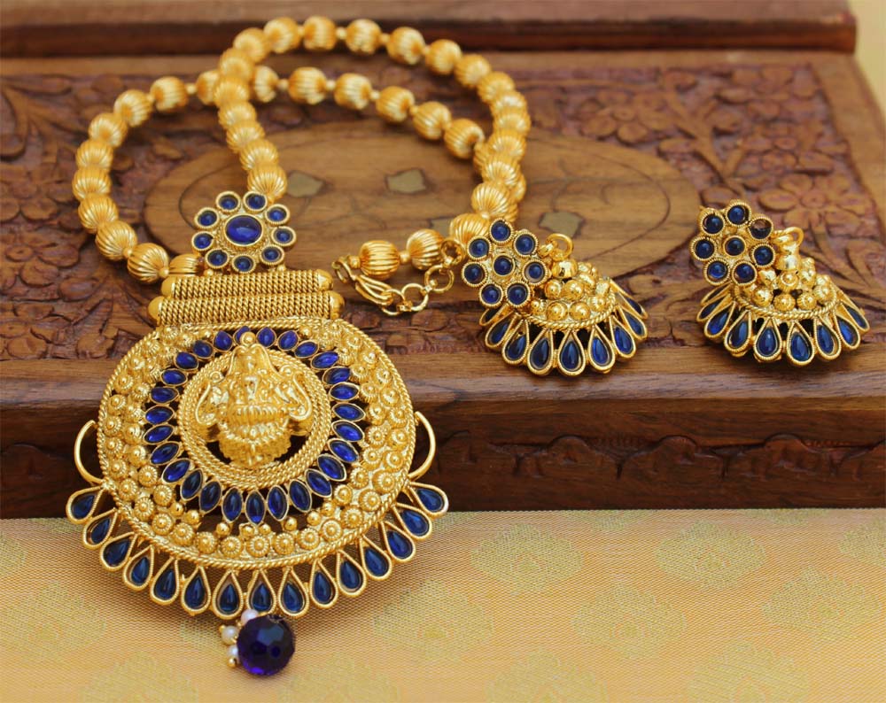 Temple Gold Plated Handmade Necklace Set T2663