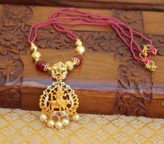 Temple Pendant with Beads Necklace T2263