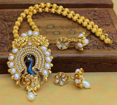 Peacock Gold Plated Handmade Necklace T2667