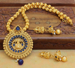 Temple Gold Plated Handmade Necklace Set T2675