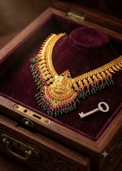 Micro gold plated temple necklace Tanvi1120