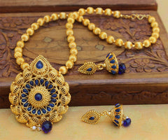 Designer Handmade Gold Plated Necklace Set T2679