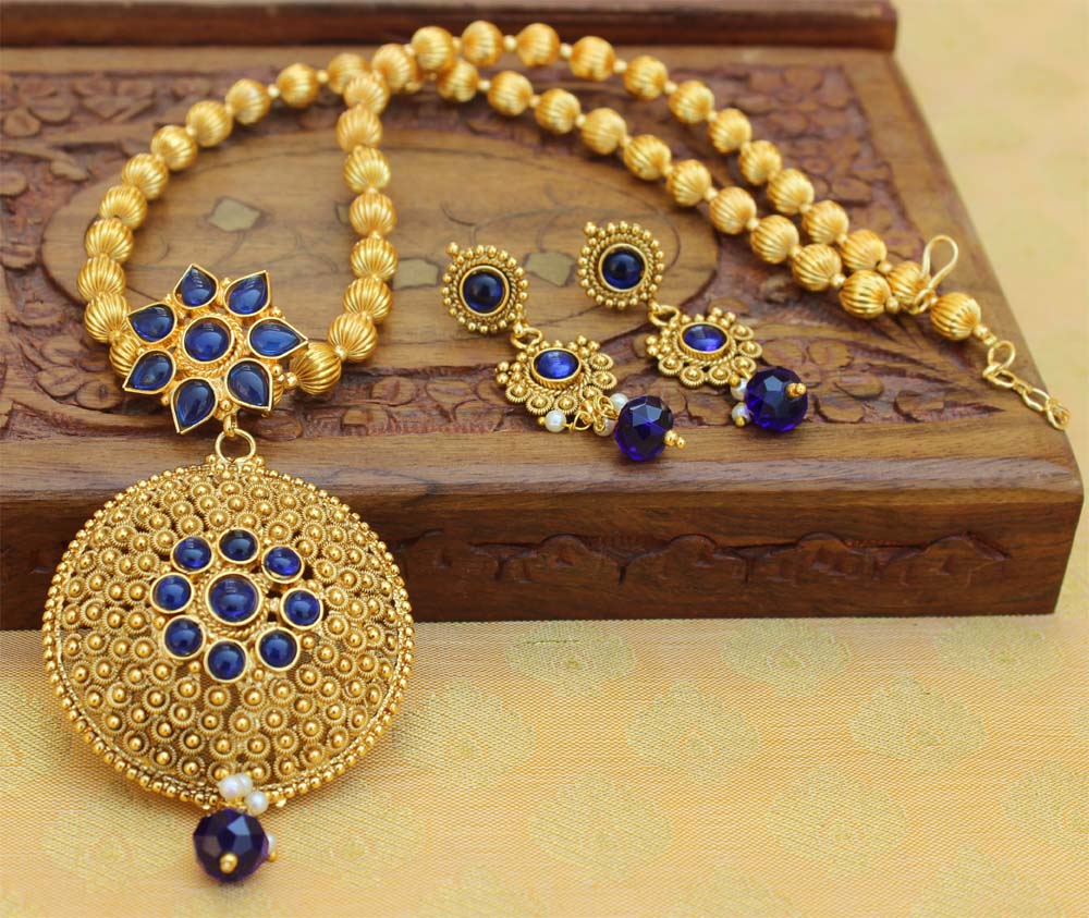 Gold Plated Stylish Handmade Necklace Set T2686