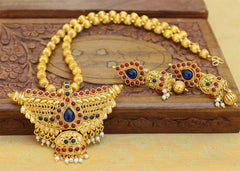 Handmade Gold Plated Pendant Necklace Set T2687