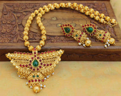 Handmade Gold Plated Pendant Necklace Set T2690