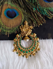 Temple Gold Plated Stone Pendant T2862