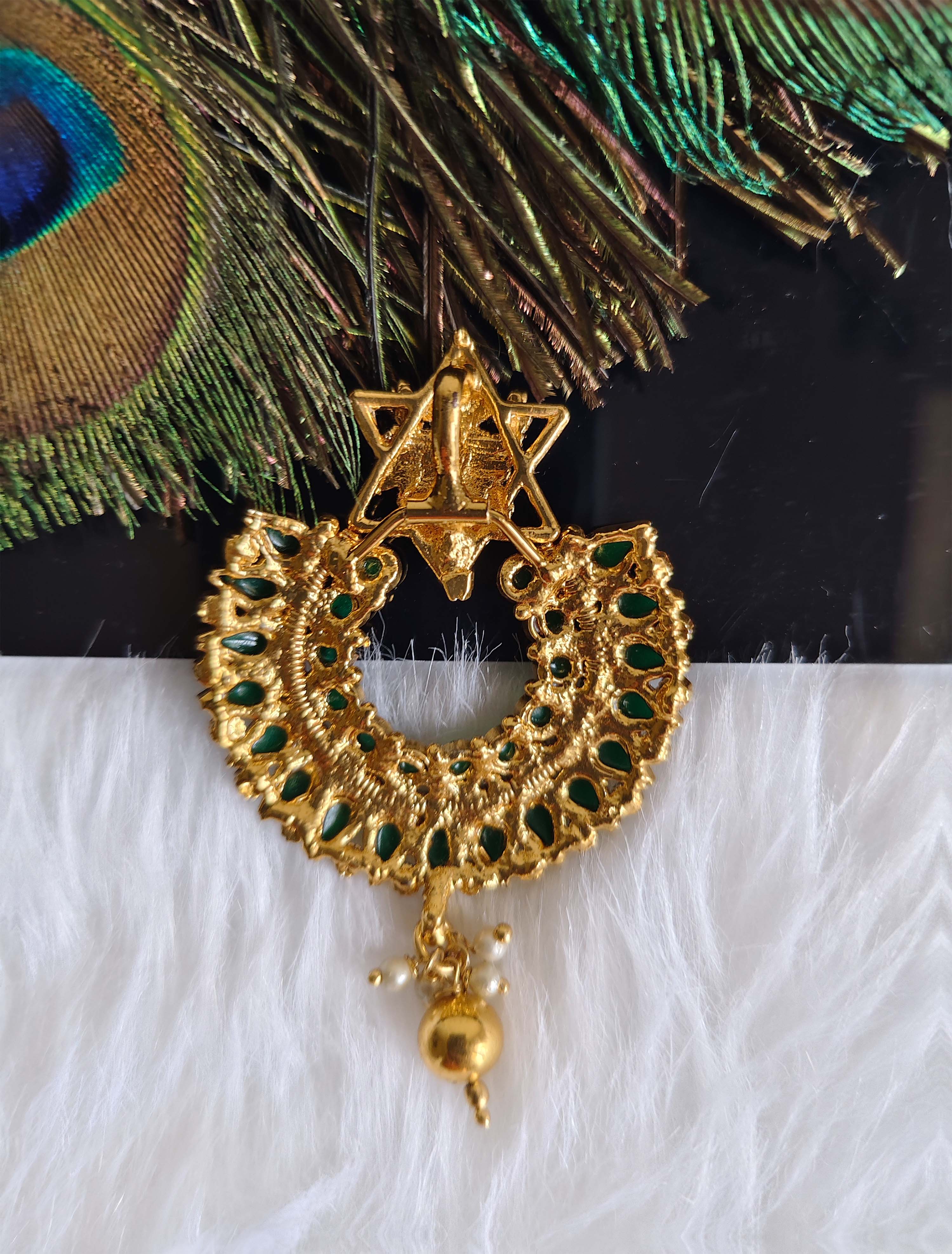 Temple Ganesh Gold Plated Pendant T2865