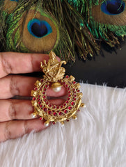 Temple Gold Plated Stone Pendant T2860