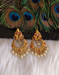 Matte Finish Stone Earrings T2874