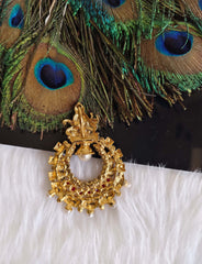 Temple Gold Plated Stone Pendant T2860