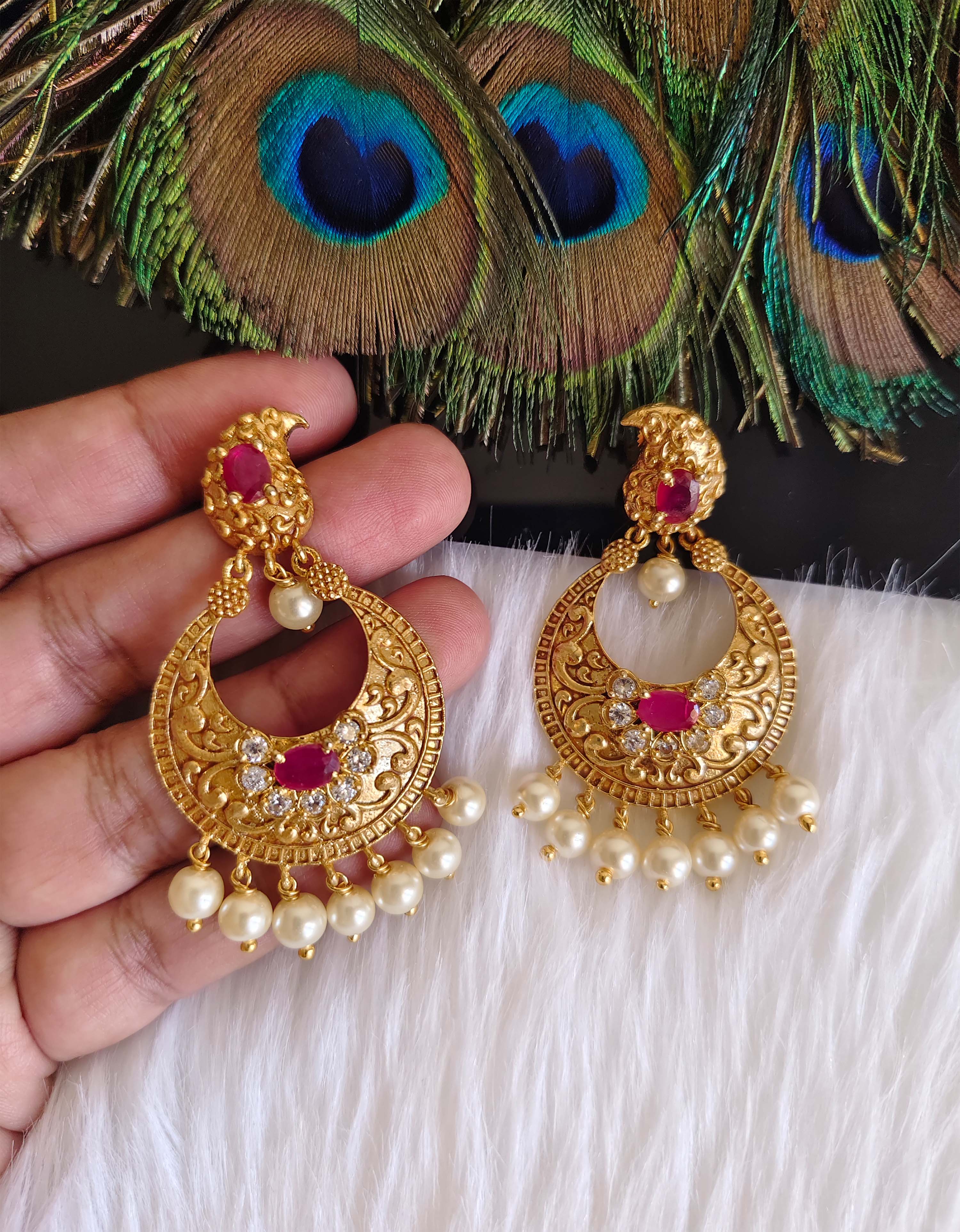 Mango Shape Matte Finish Earrings T2875