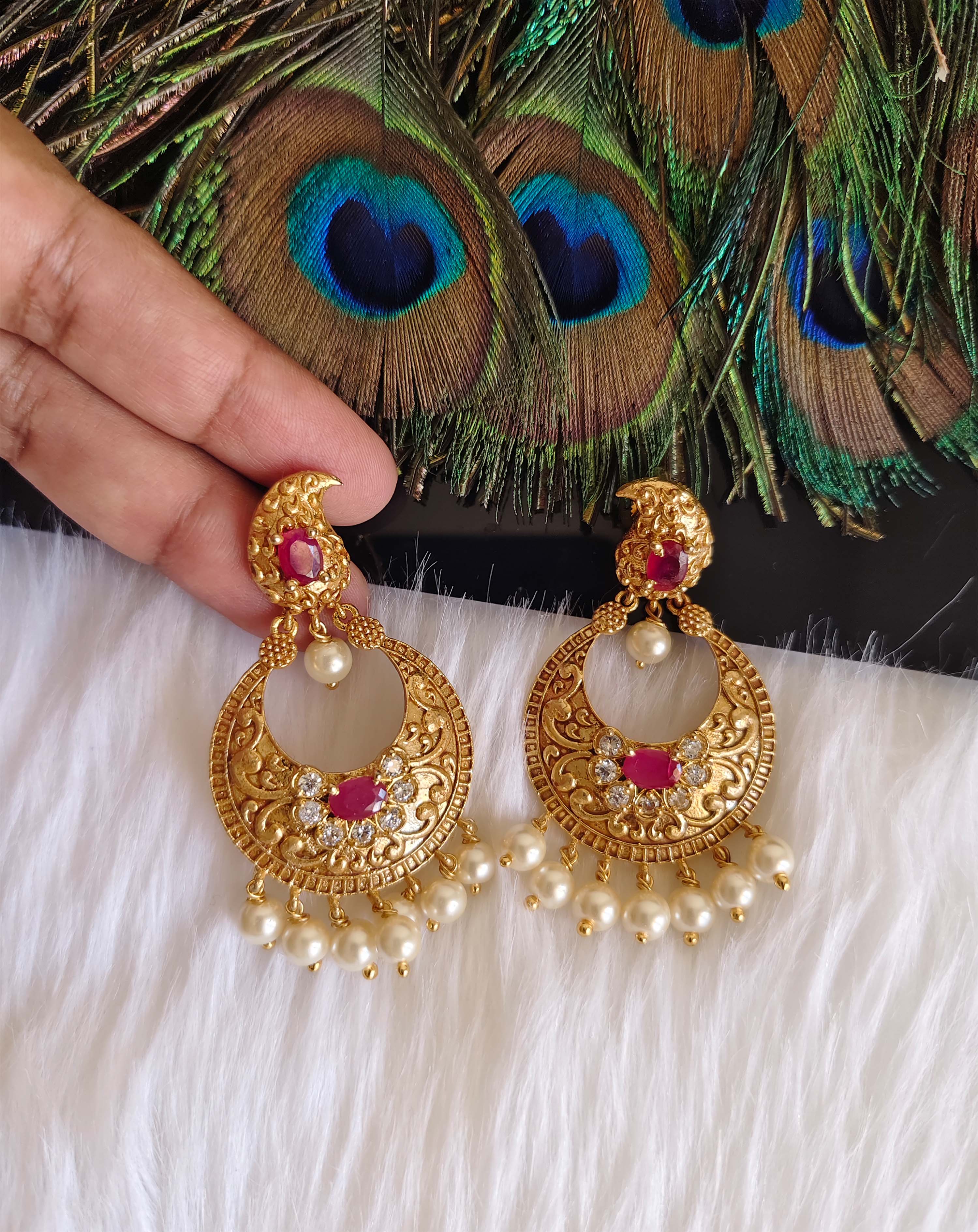 Mango Shape Matte Finish Earrings T2875