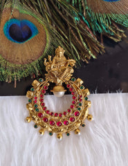 Temple Gold Plated Stone Pendant T2861