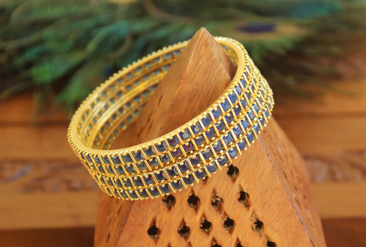 Gold Plated Stone Bangles T2927