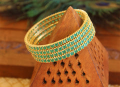 Gold Plated Stone Bangles T2926