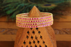 Gold Plated Ruby Stone Bangles T2922