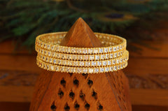 Gold Plated Stone Bangles T2931