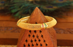 Gold Plated Ruby Stone Bangle T3023