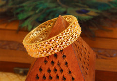 Gold Plated CZ Stone Bangles T3031
