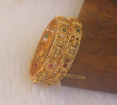 Matte Finish Lakshmi Stone Bangles T2160