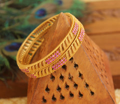 Stylish Matte Finish Ruby Bangles T2887