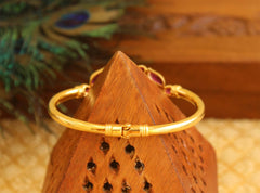 Gold Plated Floral Stylish Kada T3068