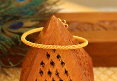 Gold Plated Floral Kada T3069