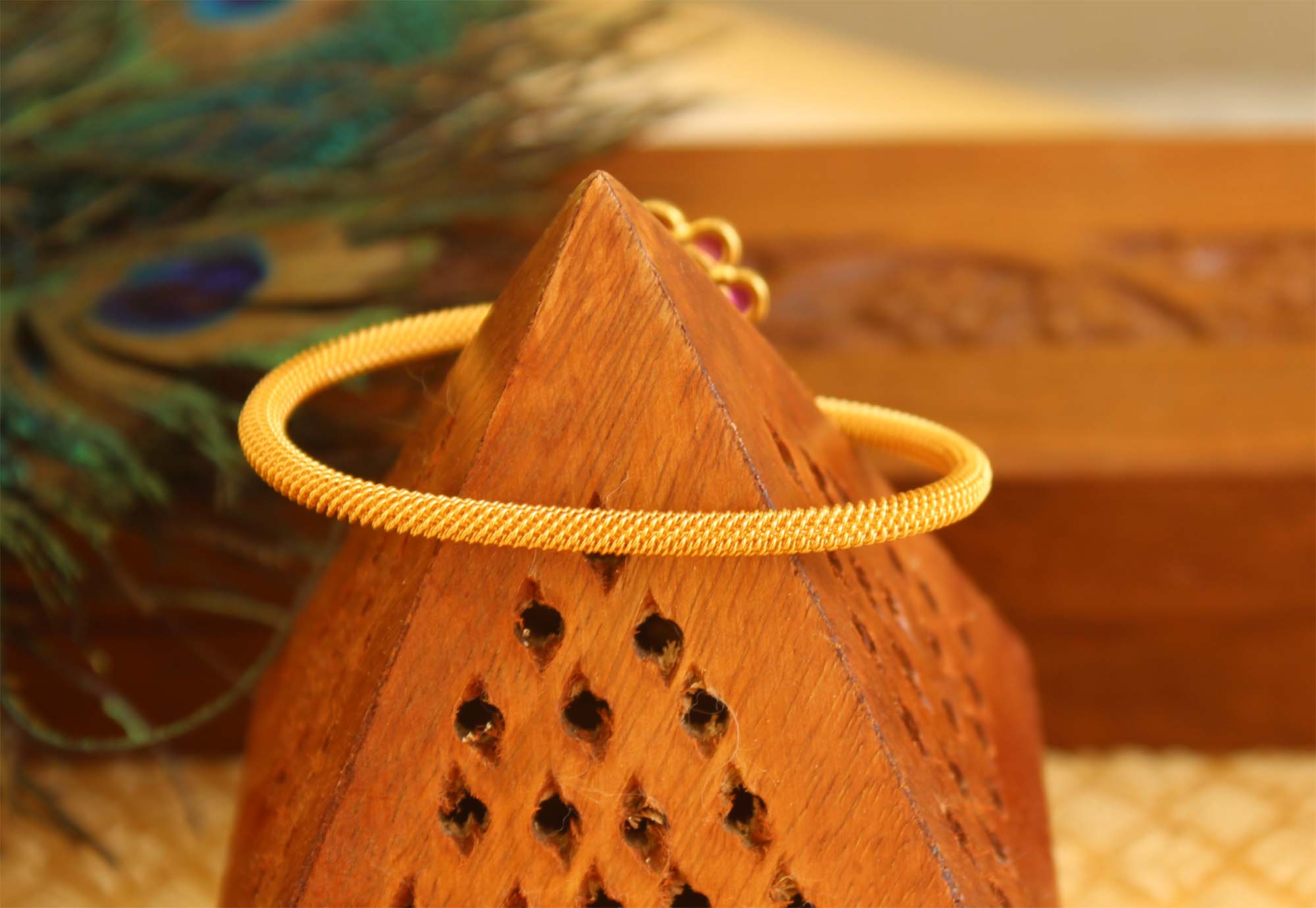 Gold Plated Multi Color Stone Kada T3116