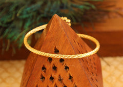 Gold Plated Pearl Stone Kada T3113