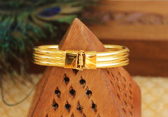 Gold Plated Multi Color Stone Kada T3074