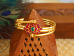 Gold Plated Multi Color Stone Kada T3078