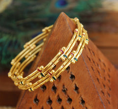 Gold Plated Multicolor Bangles T3043