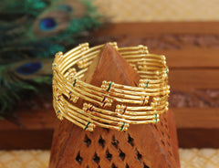 Gold Plated Multi Color Bangles T3044