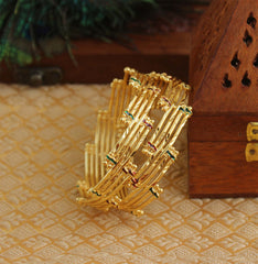 Gold Plated Multi Color Bangles T3044