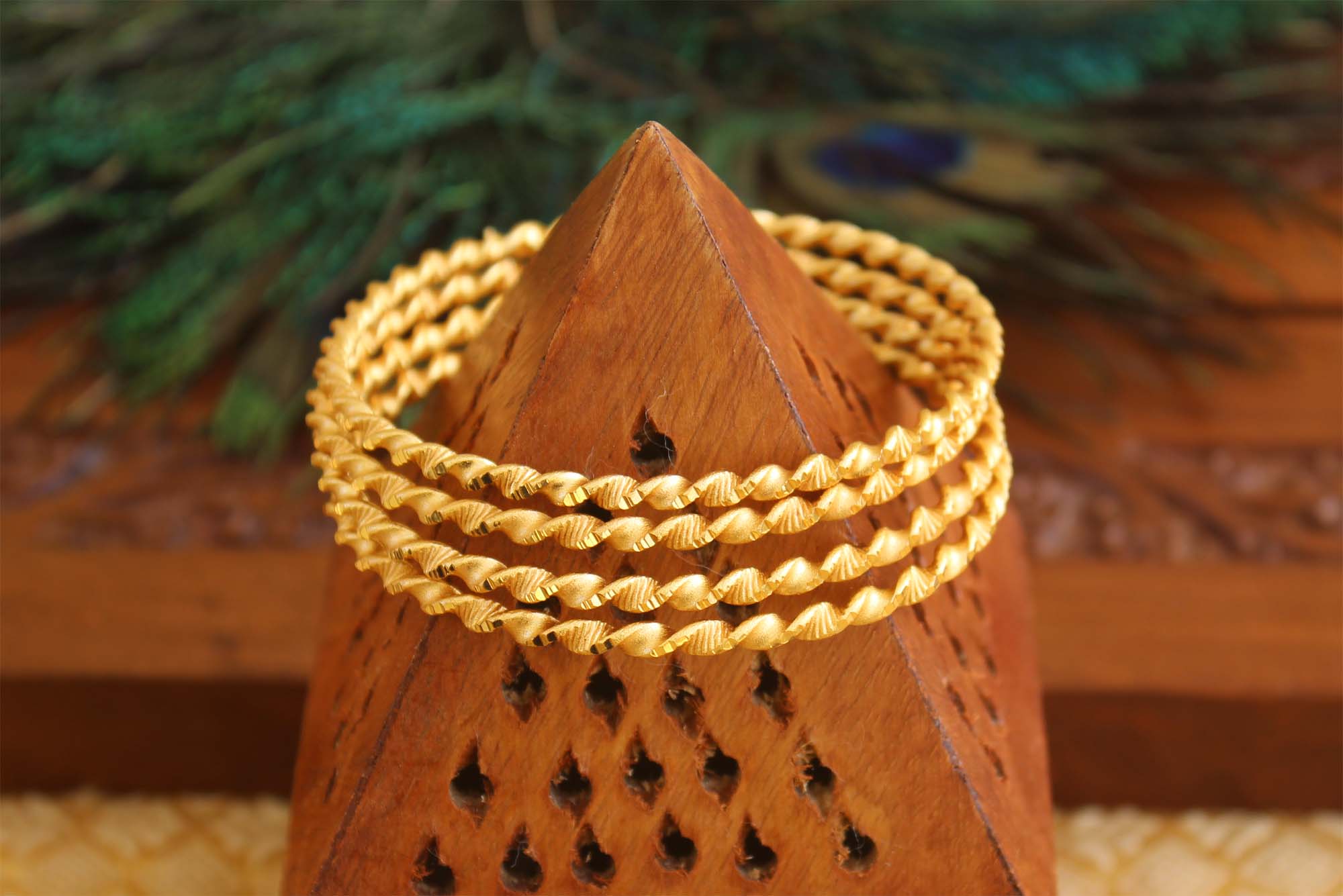 Kerala Style Gold Plated Bangles T2459