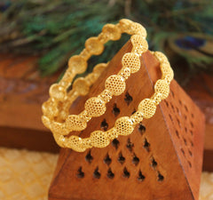 Gold Plated Designer Bangles T3019