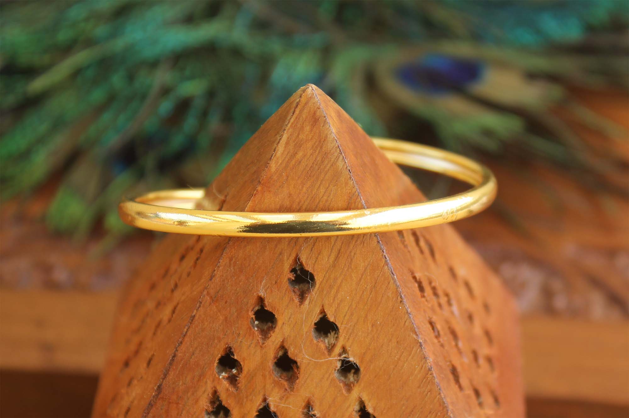 CZ Stone Gold Plated Kada T2967