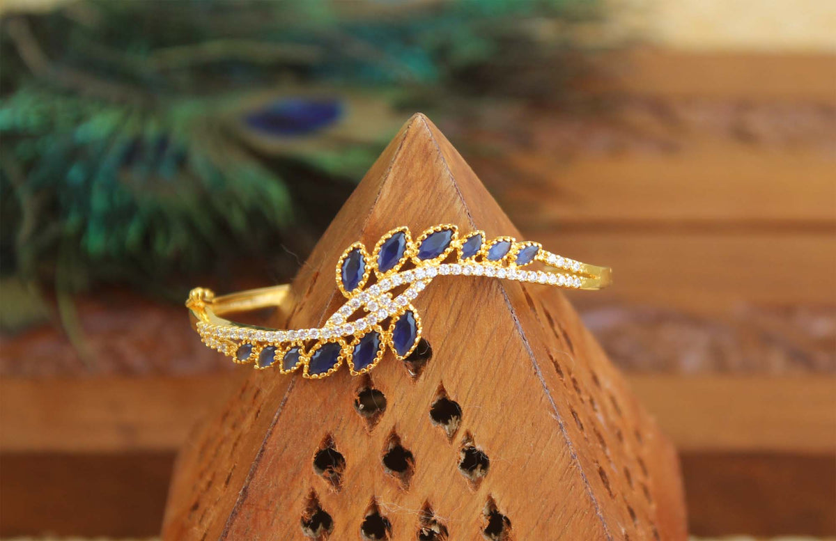 CZ Stone Gold Plated Kada T3084