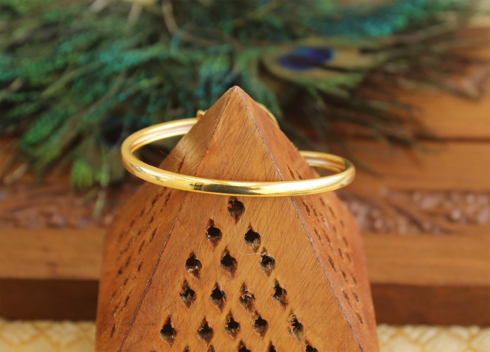 CZ Stone Gold Plated Kada T2970