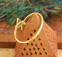 Gold Plated CZ Stone Kada T2973