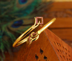 CZ Stone Gold Plated Kada T2980