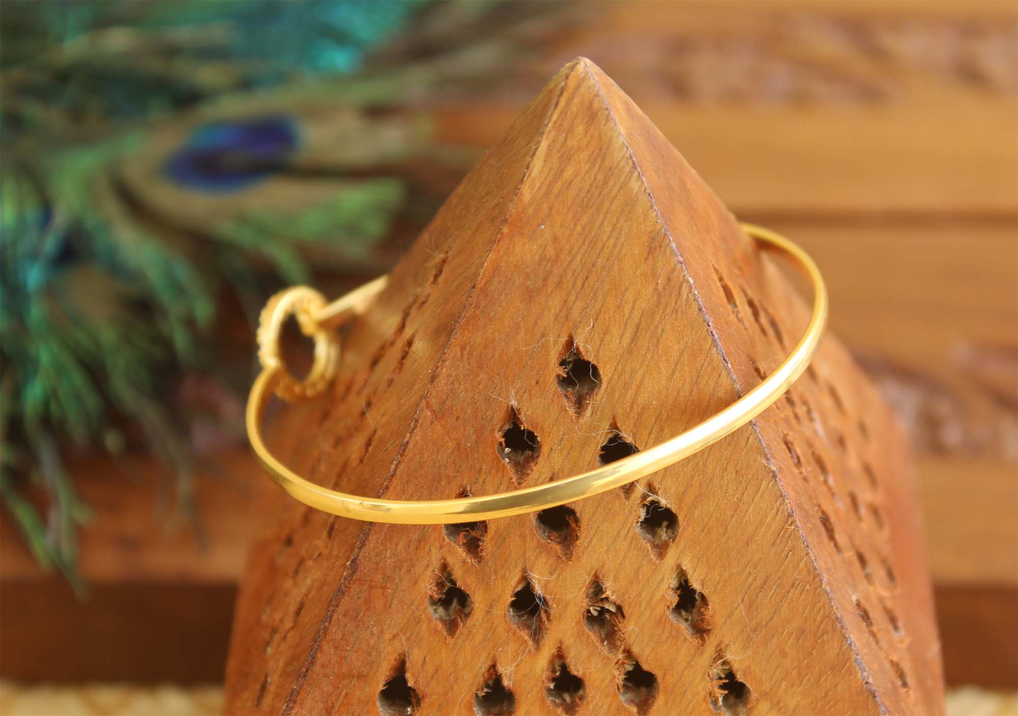 CZ Stone Gold Plated Stylish Kada T2977